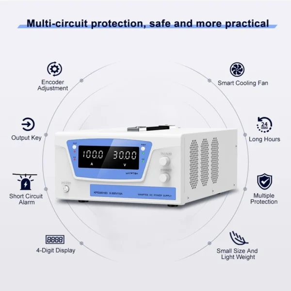 DC 0-30V 0-100A AC 110V±10% 3KW High power Lab Adjustable Variable Power Supply