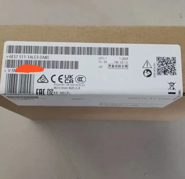 New Siemens 6ES7511-1AL03-0AB0 6ES7 511-1AL03-0AB0 CPU 1511-1PN 1-year warranty.