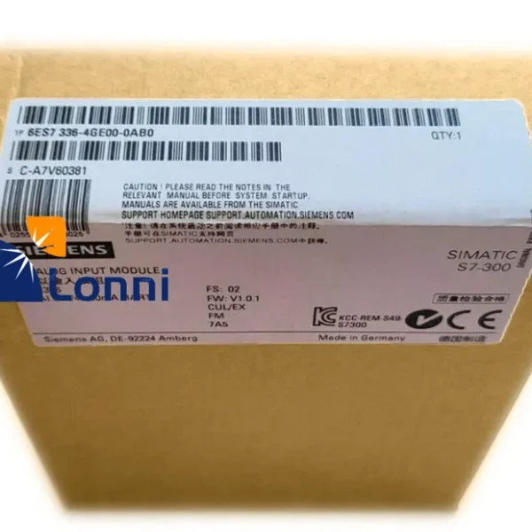 6ES7336-4GE00-0AB0 6ES7 336-4GE00-0AB0 New Siemens SIMATIC S7 Analog Input SM336