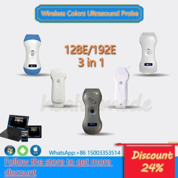 Wifi Wireless Ultrasound Scanner Probe for ISO Adroid APP Windows Wcarryingcase