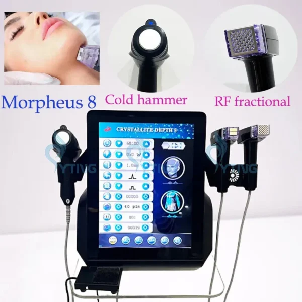 3 in 1 like morpheus 8 machine golden-RF cold hammer acne stretch mark removal