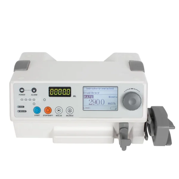 CE Portable Medical Infusion Syringe Pump with Optional Drug Library for ICU CCU