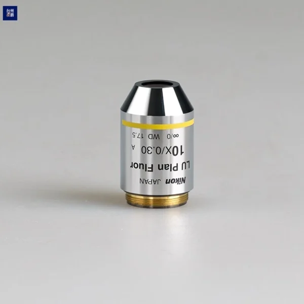 Pre-owned Nikon LU Plan Fluor 10x0.30 Microscope Objective Lens Excellent