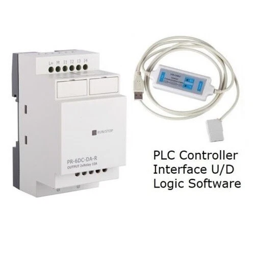 PLC Programmable Logic Controller & Software KIT 12V 24V 4 inputs, 2 Relay out