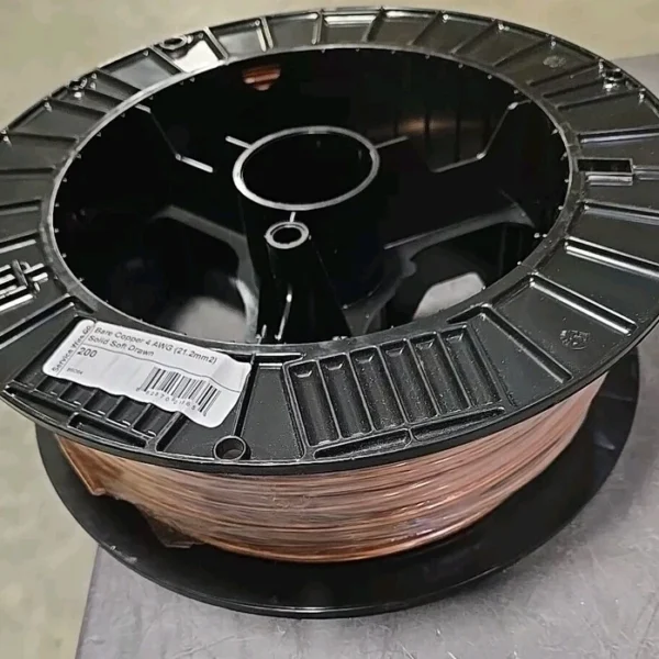 Lot Of 6 NEW 200' Soft Drawn Bare Copper 4 AWG Solid Ground Wire Electrical