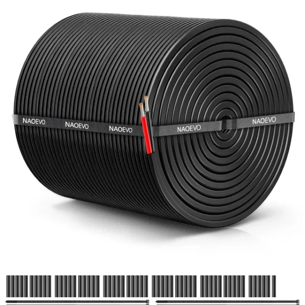 14 Gauge Wire 2 Conductor Electrical Wire, 14 AWG Stranded PVC Cord, 12V Low Vol