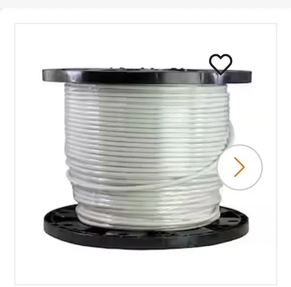 6 AWG THHN Wire 500 foot ft 6 Gauge Stranded White Copper Electrical Wire 600V