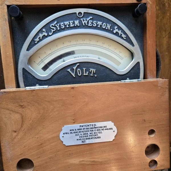 Antique Vintage Weston Electrical Co. Voltmeter 1898 No.291 Model C RARE !