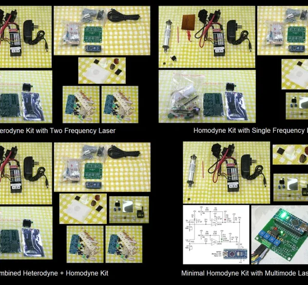 DIY Interferometer Displacement Measurement System Kit- Laser,Controller,Display
