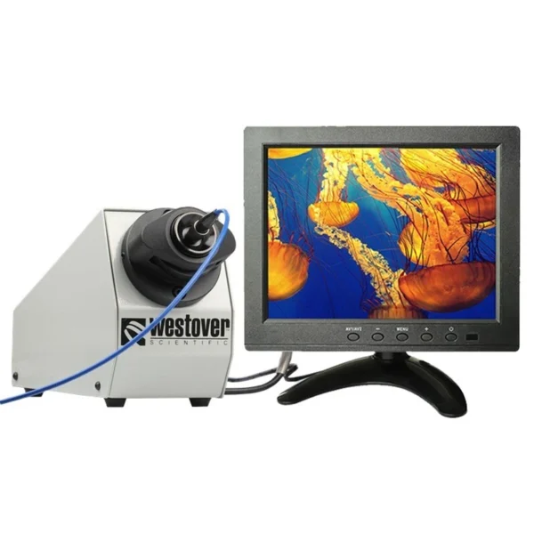 Desktop 400X Optical Fiber End Face Inspection Microscope 1.252.5mm +8'' Screen