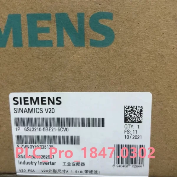 6SL3210-5BE21-5CV0 Brand New Siemens 6SL3210-5BE21-5CV0 Fast delivery