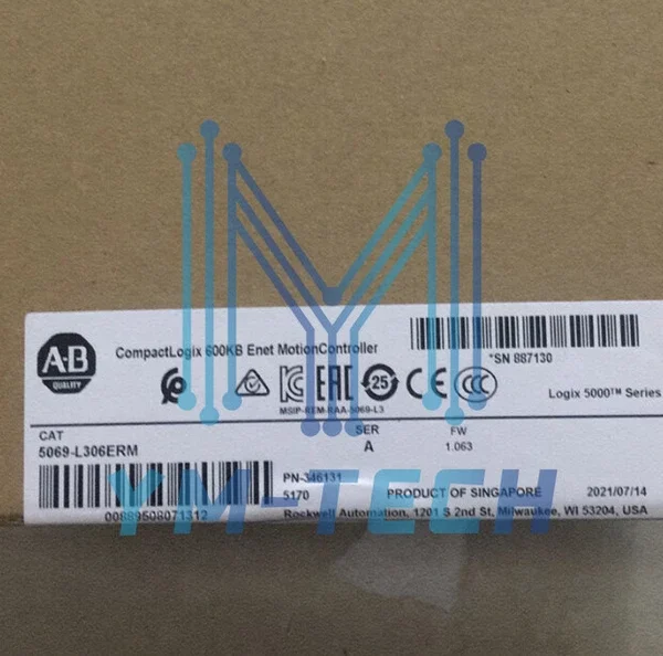 Allen-Bradley 5069-L306ERM A CompactLogix 600KB Factory Sealed New
