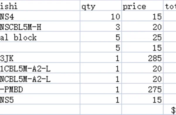 28pcs Mitsubishi cable&block items