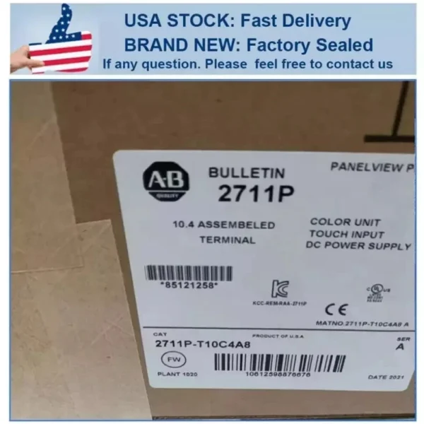 NEW Factory Sealed AB 2711P-T10C4A8 A Panelview Plus 10.4" Assembled Terminal