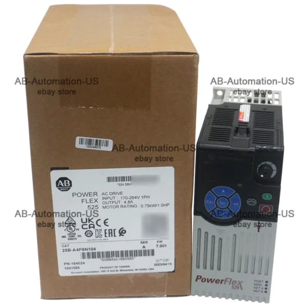 25B-A4P8N104 PowerFlex 525 0.75kW 1Hp AC Variable Frequency Drives