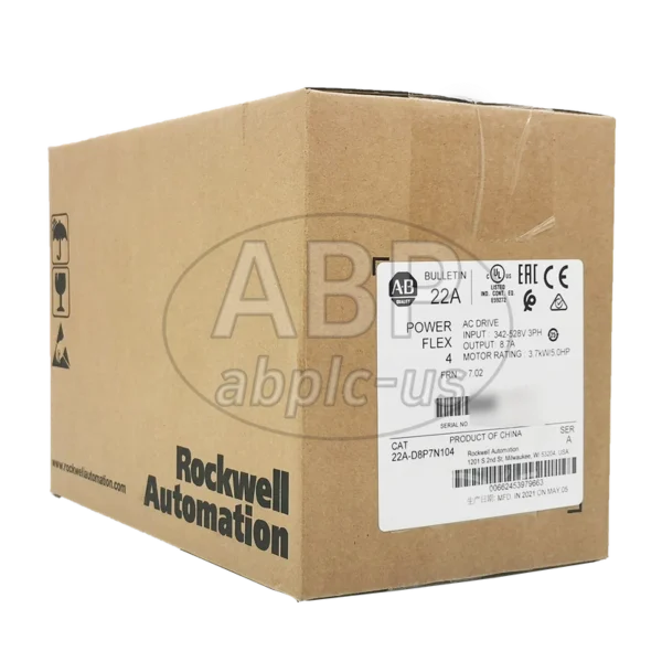New Allen-Bradley 22A-D8P7N104 PowerFlex 4 3.7 kW (5 Hp) AC Drive