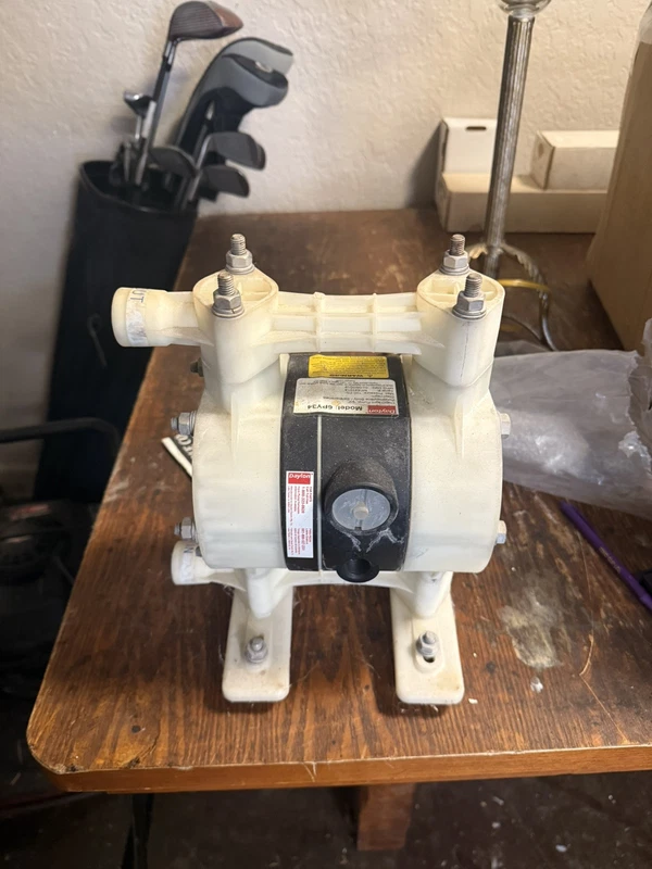 Dayton 6Py34 Double Diaphragm Pump, Polypropylene, Air Operated, Used, Working. 1 s l800 955