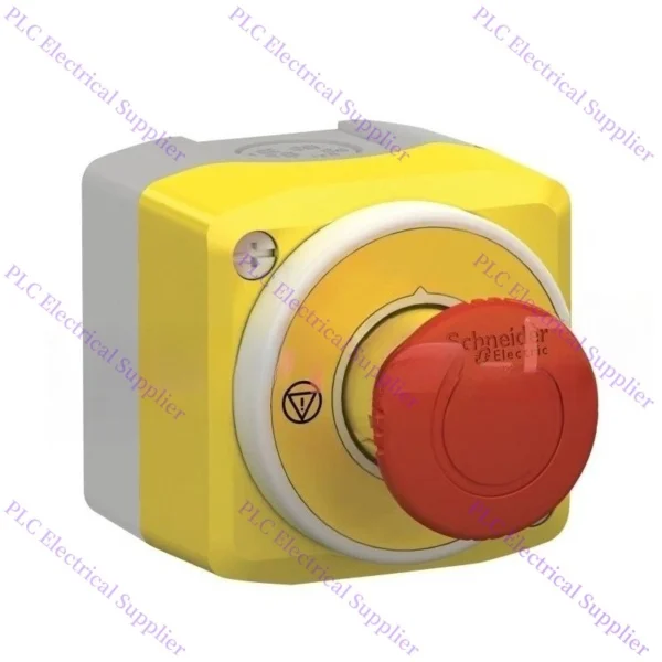 Schneider XALK178W3B140G yellow lid,1 Estop push button 40mm,1NO 24V AC DC 1PCS