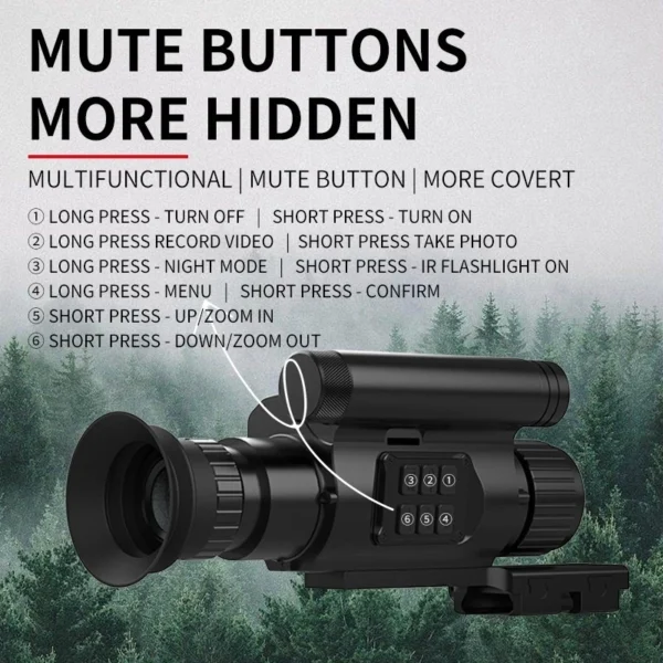 850nm/940nm IR High Definition 1080P Night Vision Scope Day and Night Use