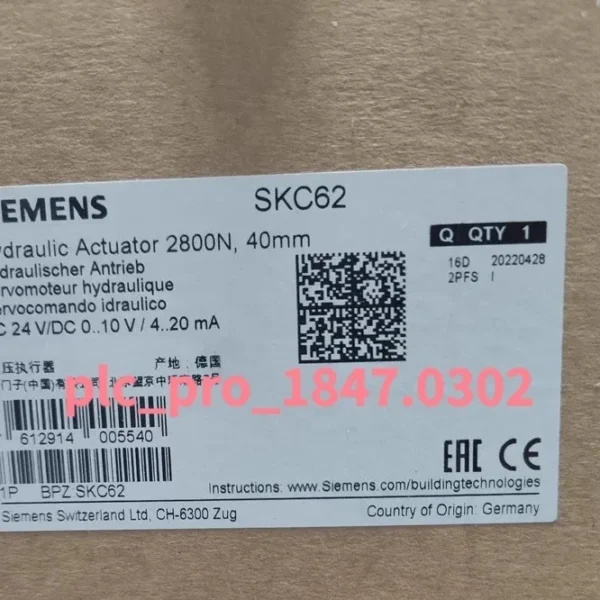 Brand New SIEMENS SKC62 SKC 62 Hydraulic Actuator Fast delivery