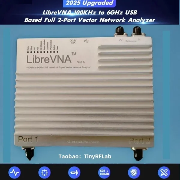 2025 NEW LibreVNA 100KHz-6GHz USB Based Full 2-Port Vector Network Analyzer