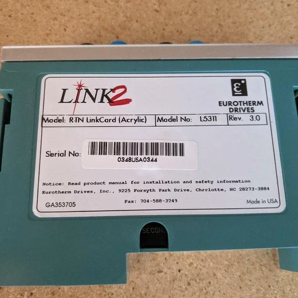 PARKER SSD EUROTHERM DRIVES MODEL: L5311 RTN LINK CARD REV. 3.0