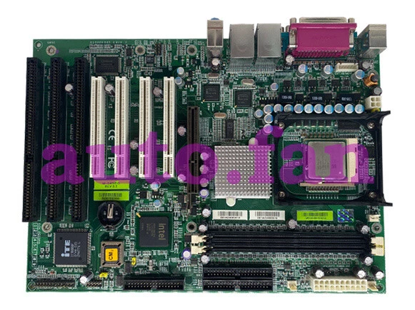 M-845EG REV: 3.2 motherboard 3 ISA slots with CPU fan graphics card amk@106